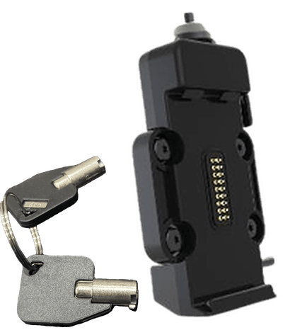 Suporte BMW do C6 com trava por chave e conector Pogo Pin