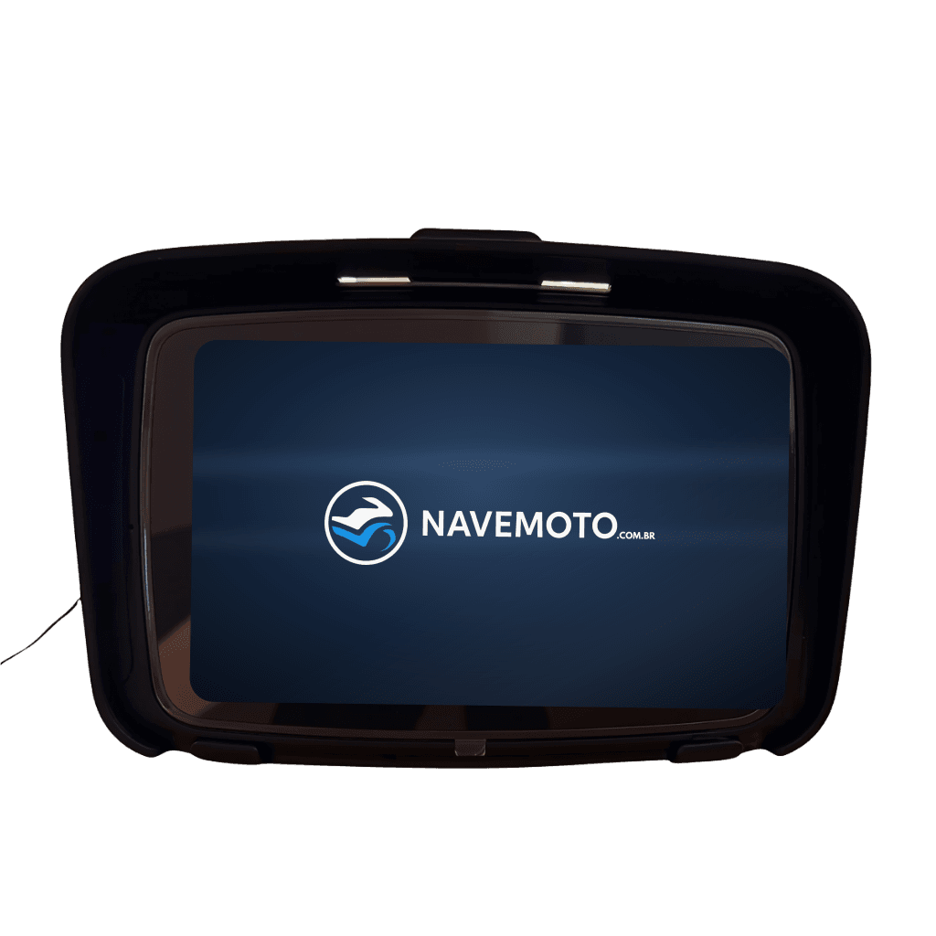 Navemoto C5 — central 5" para moto, tela ligada